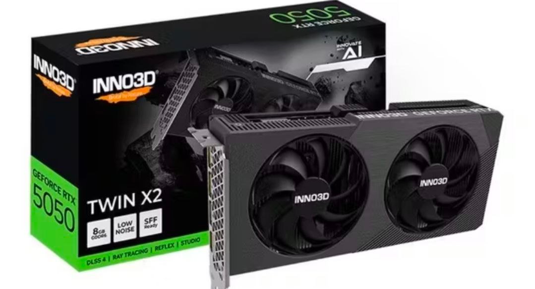INNO3D GeForce RTX 5050 Twin X2, 8GB, GDDR6, 128-bit, N50502-08D6 🛒