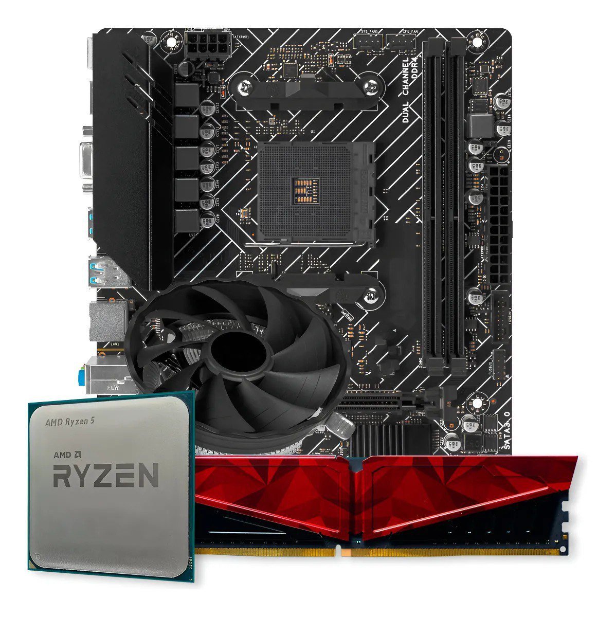 Kit Upgrade Gamer AMD Ryzen 5 3400G VEGA 11 + Placa Mãe + 8GB DDR4 🛒