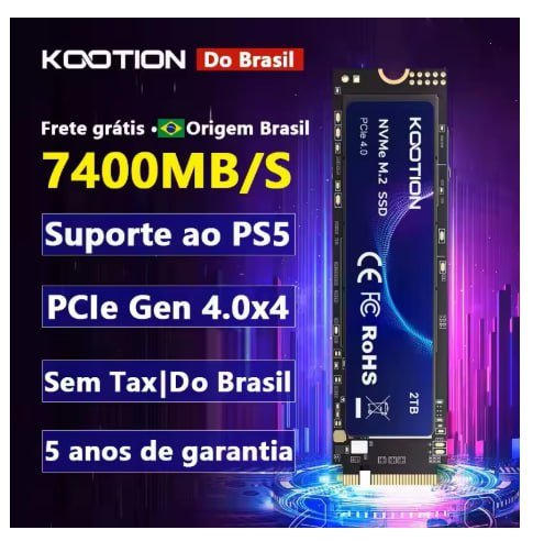 SSD KOOTION 7400MB/S PCI 4.0 GEN 4 🇧🇷 🛒