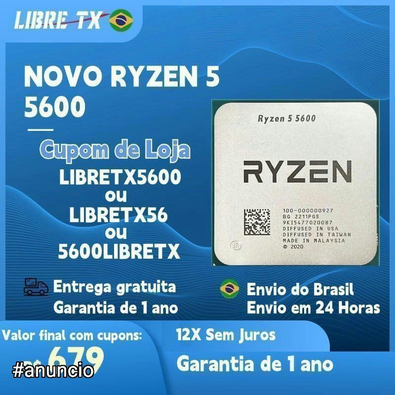 AMD Ryzen 5 5600 🇧🇷 Envio Do Brasil 🛒