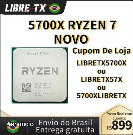 Processador AMD Ryzen 7 5700x 🇧🇷Envio Do Brasil 🛒