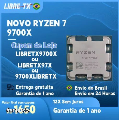 Processador AMD Ryzen 7 9700X 🛒