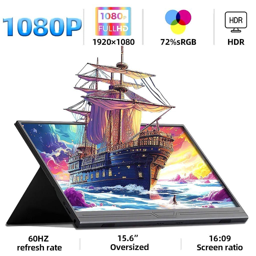 Monitor Portátil ZSUS 1080P 15 Polegadas 🛒