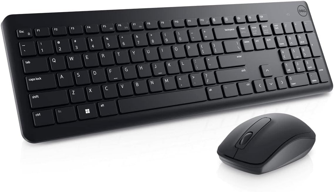 Teclado e Mouse Sem Fio Dell KM3322W Preto 🛒