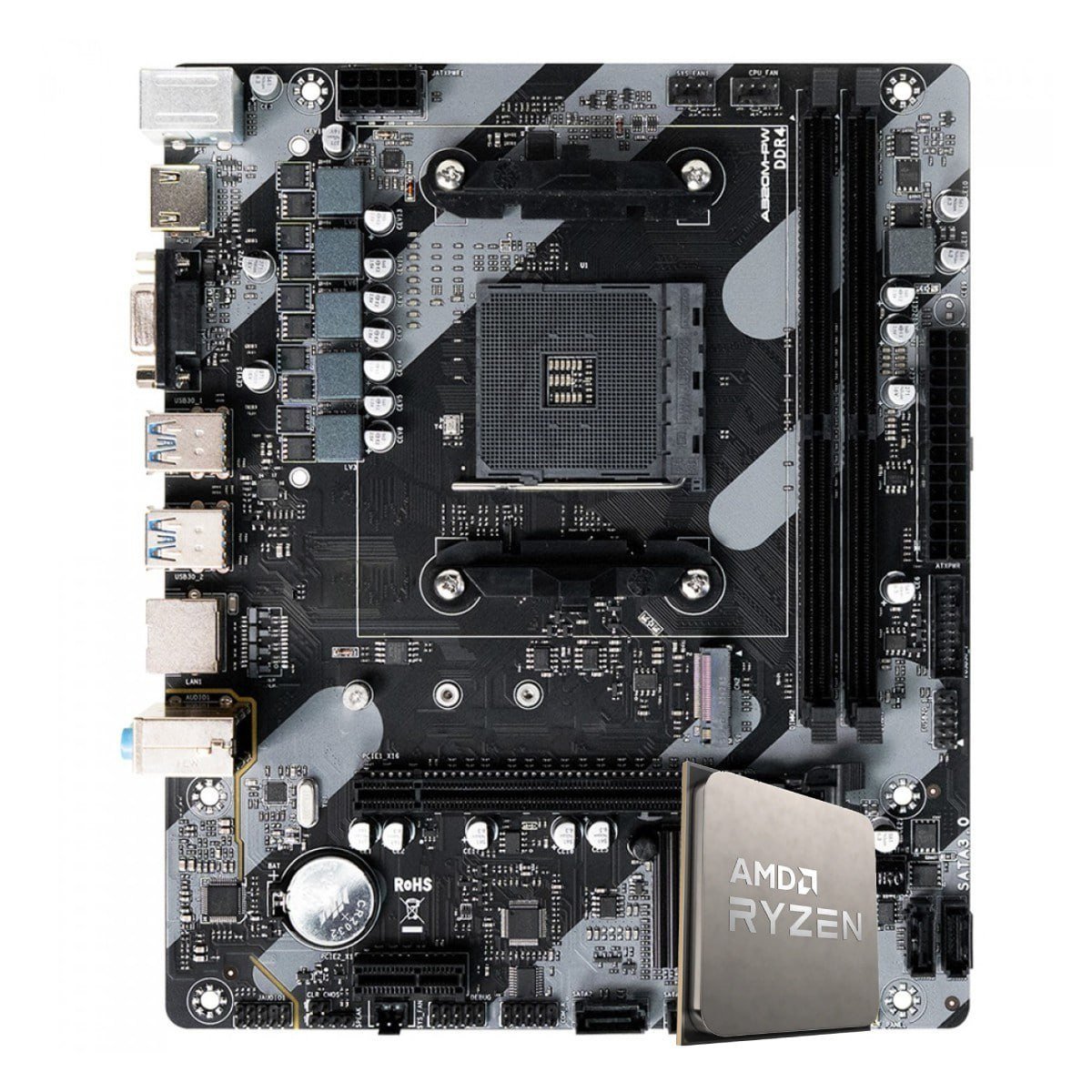 Kit Upgrade AMD Ryzen 5 3400G + Placa Mãe A320 🛒