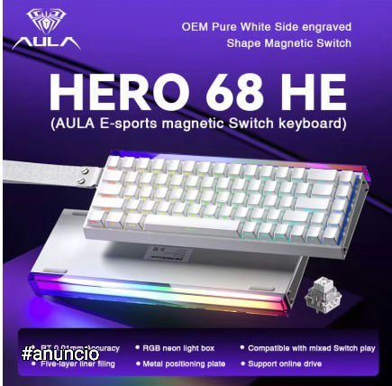 Teclado Magnético AULA HERO 68HE 🛒