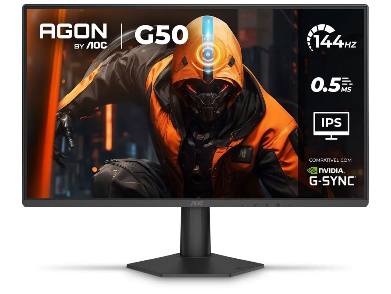Monitor Gamer AOC 23,8" Full HD 144Hz Agon G50 IPS 0,5ms 24G50F/57 HDMI DisplayPort G-Sync 🛒