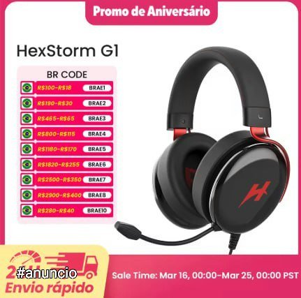 Headset Gamer Haylou HexStorm G1 Wired 🎧
