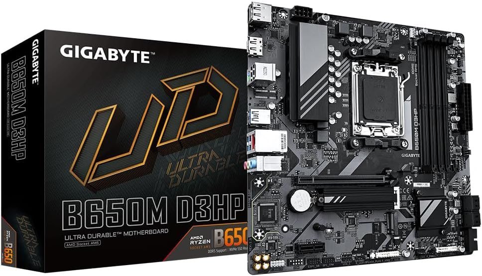 Placa Mãe Gigabyte B650M D3HP AM5/4xDDR5 🛒