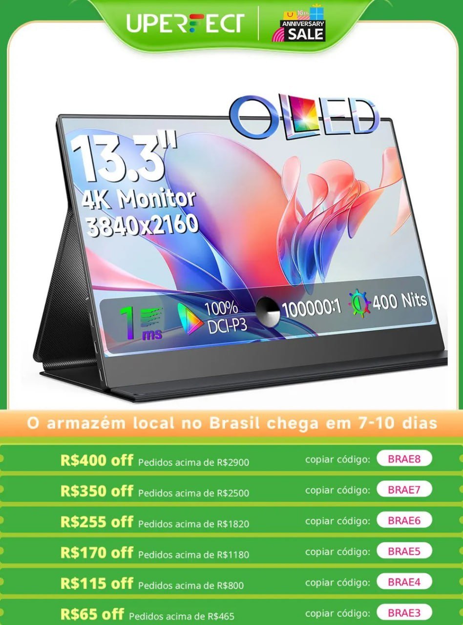OLED Monitor portátil UPERFECT UHD 4K 13,3" 🛒
