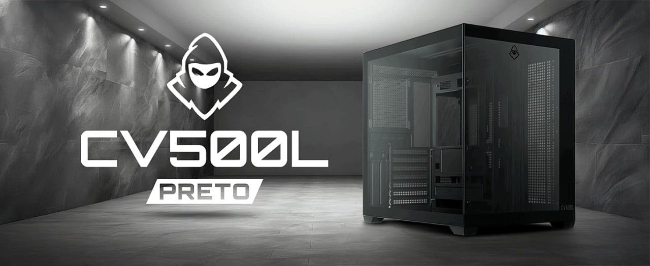 Gabinete Gamer Aquario Mancer Cv500l Midtower Lateral De Vidro Preto 🛒