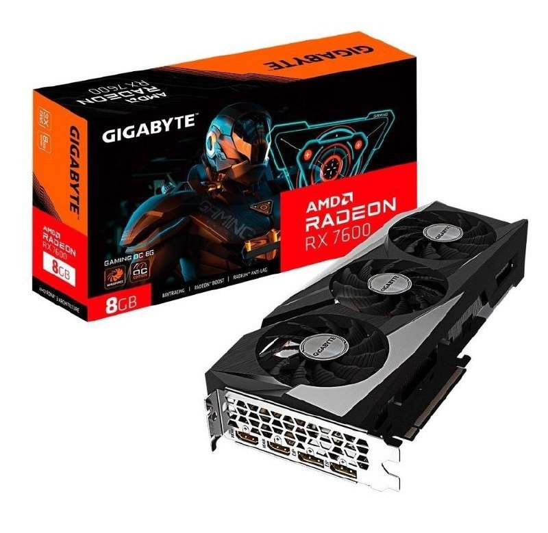Placa de Vídeo RX 7600 GAMING OC 8G AMD Radeon Gigabyte 🛒