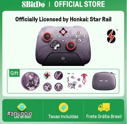 8BitDo Ultimate 2 Controle Sem Fio para PC e Android - Evernight (Licenciado oficialmente pela Honkai: Star Rail) 🎮