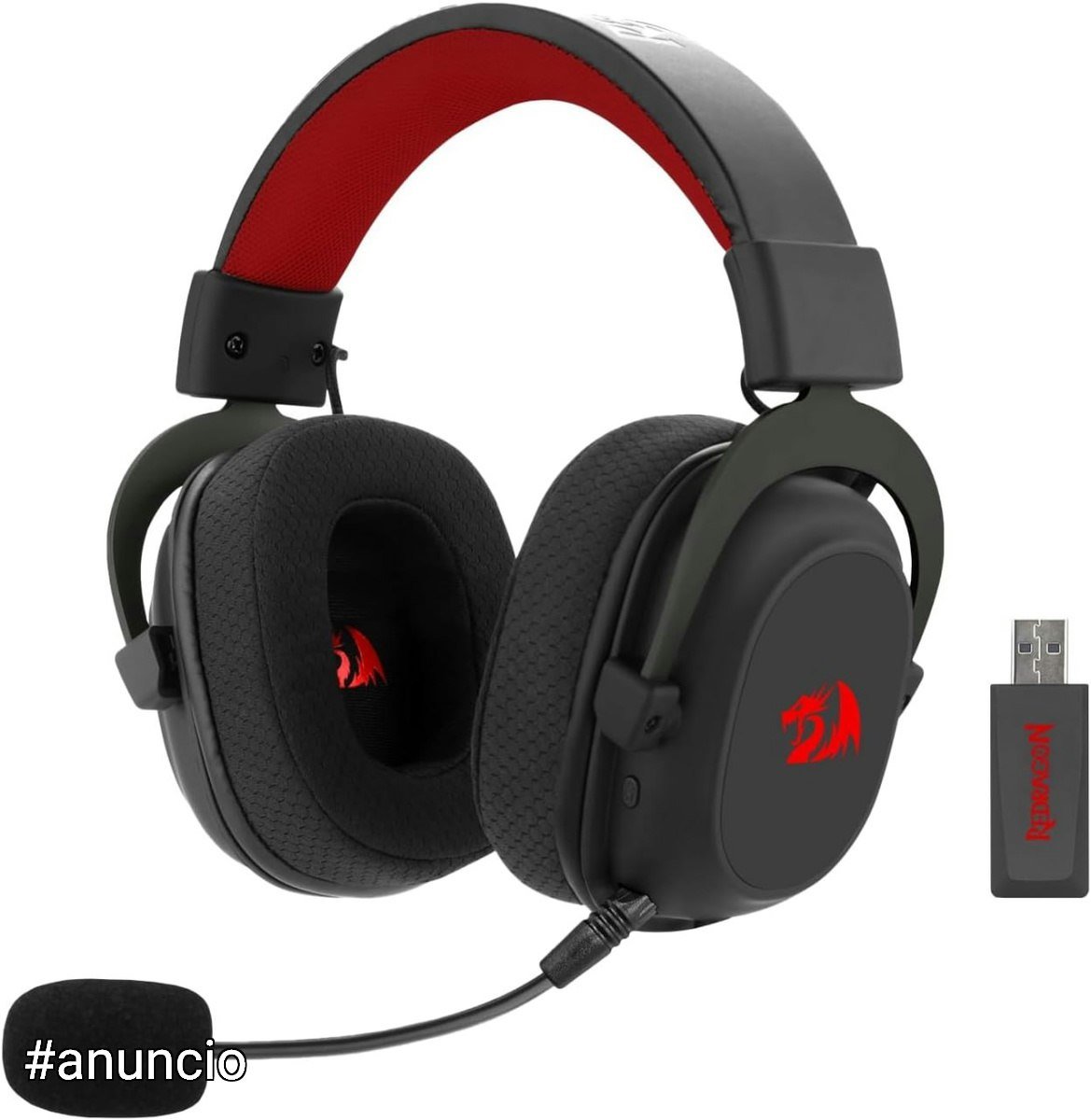 Headset Gamer Redragon Zeus Pro Preto Sem Fio 7.1 H510-PRO 🎧