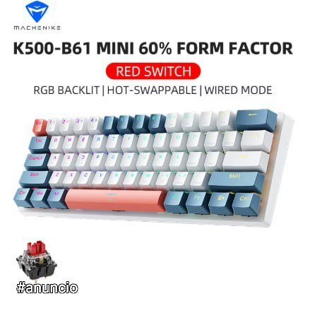 Machenike K500 B61 MINI Teclado Mecânico RGB 60% 🛒