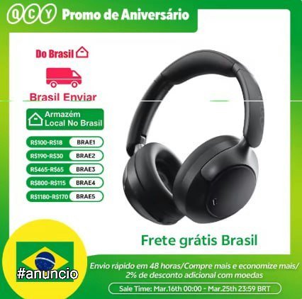 Headphone QCY H3 PRO ANC redução de ruídos 50db Bluetooth 5.4 sem fio fone de ouvido 🎧