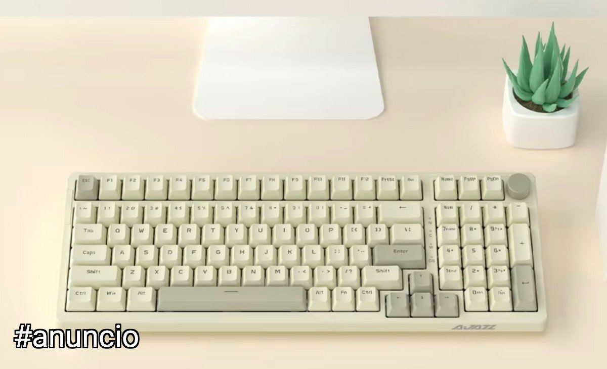 Teclado Mecânico Ajazz AK992, PBT, Hot-Swap, Knob de Volume 🛒