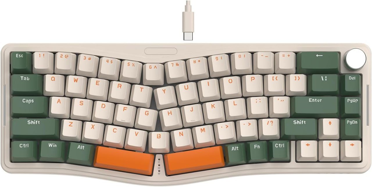 Teclado Mecânico Gamer Attack Shark AKS068 65% Alice Layout RGB Switch Blue Verde ⌨️