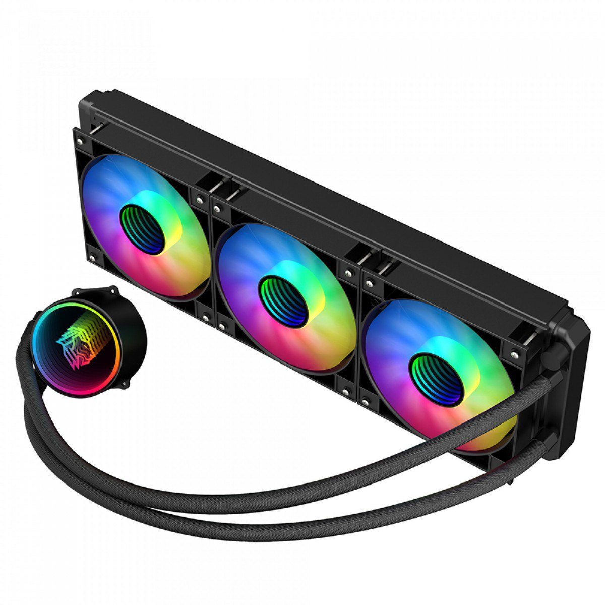 Water Cooler Hayom FC1316 Rainbow 360mm Intel-AMD Preto 🛒