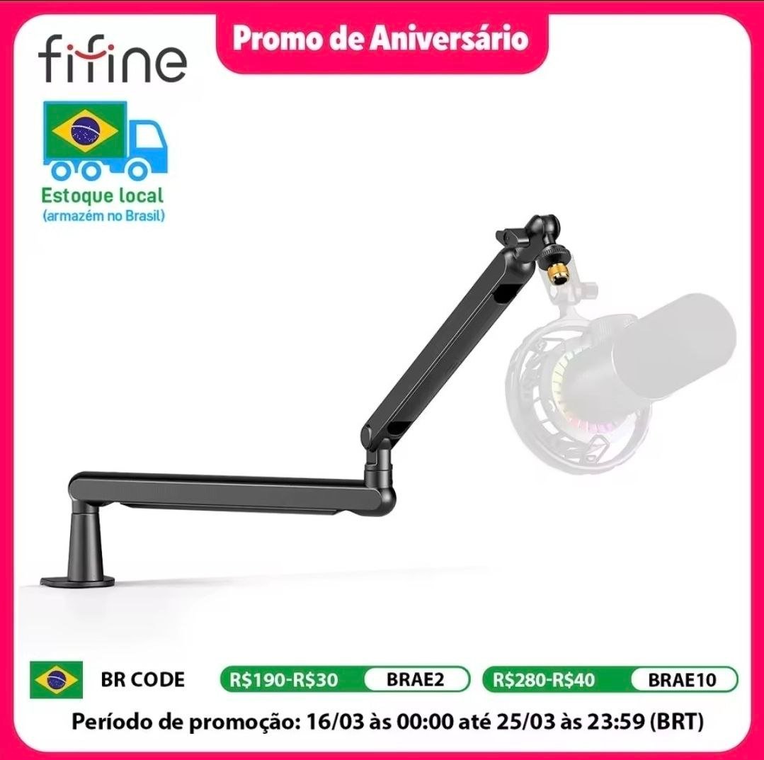 Suporte Low Profile Fifine BM88 para Microfone 🛒