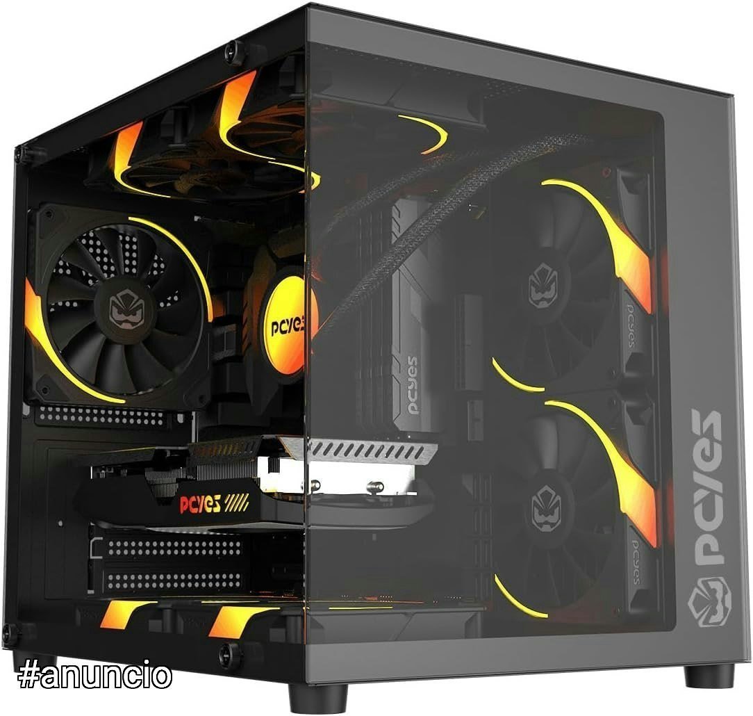 Gabinete Gamer PCYES Forcefield Mini Black Vulcan 🛒