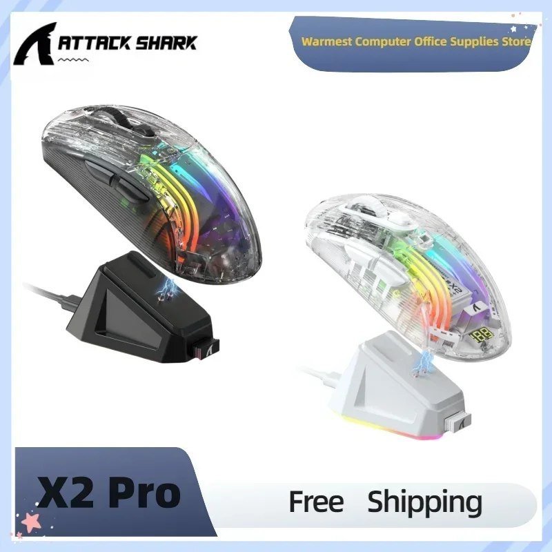Mouse Attack Shark X2 Pro Com Base De Carregamento 🛒