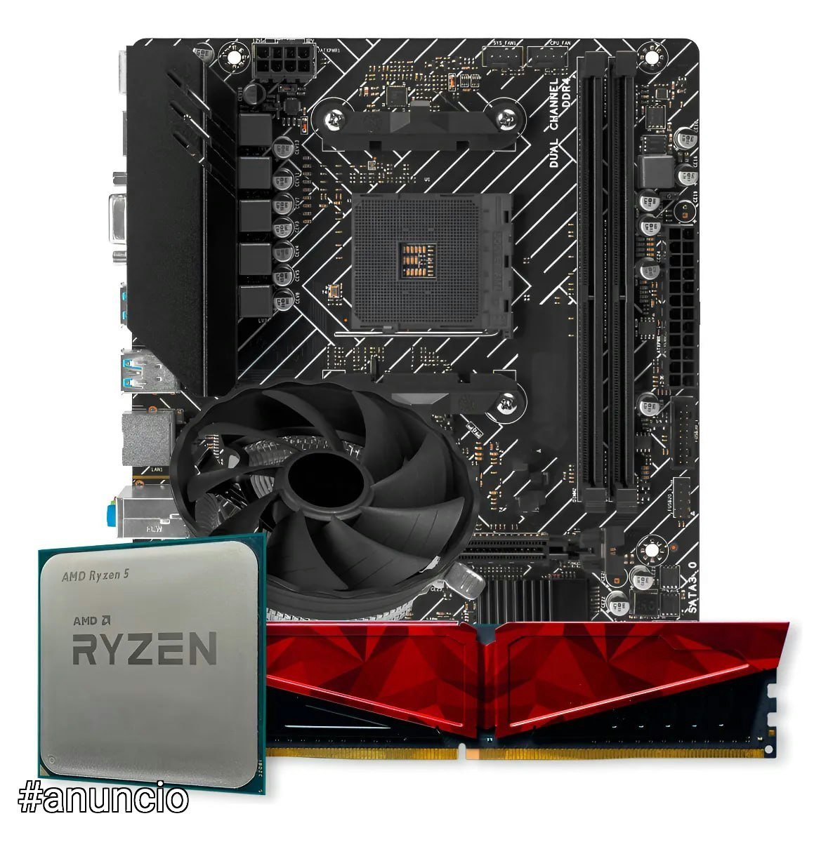 Kit Upgrade Gamer Amd Ryzen 5 + Placa Mãe + 8gb Ddr4 🛒