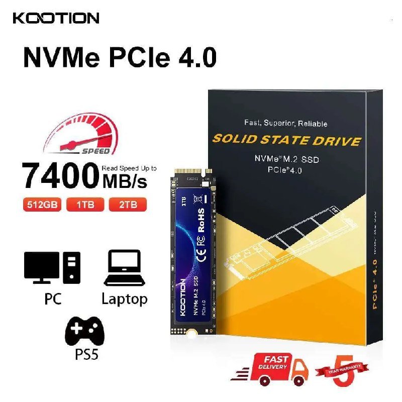 SSD Kootion NVME x16 Plus 7400Mb/s 🛒