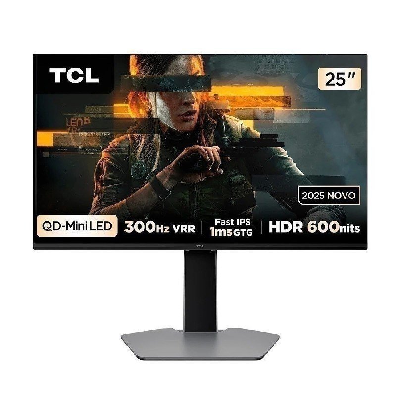 Monitor Gamer TCL 25" QD Mini LED 300Hz 2 HDMI 25G64 🛒