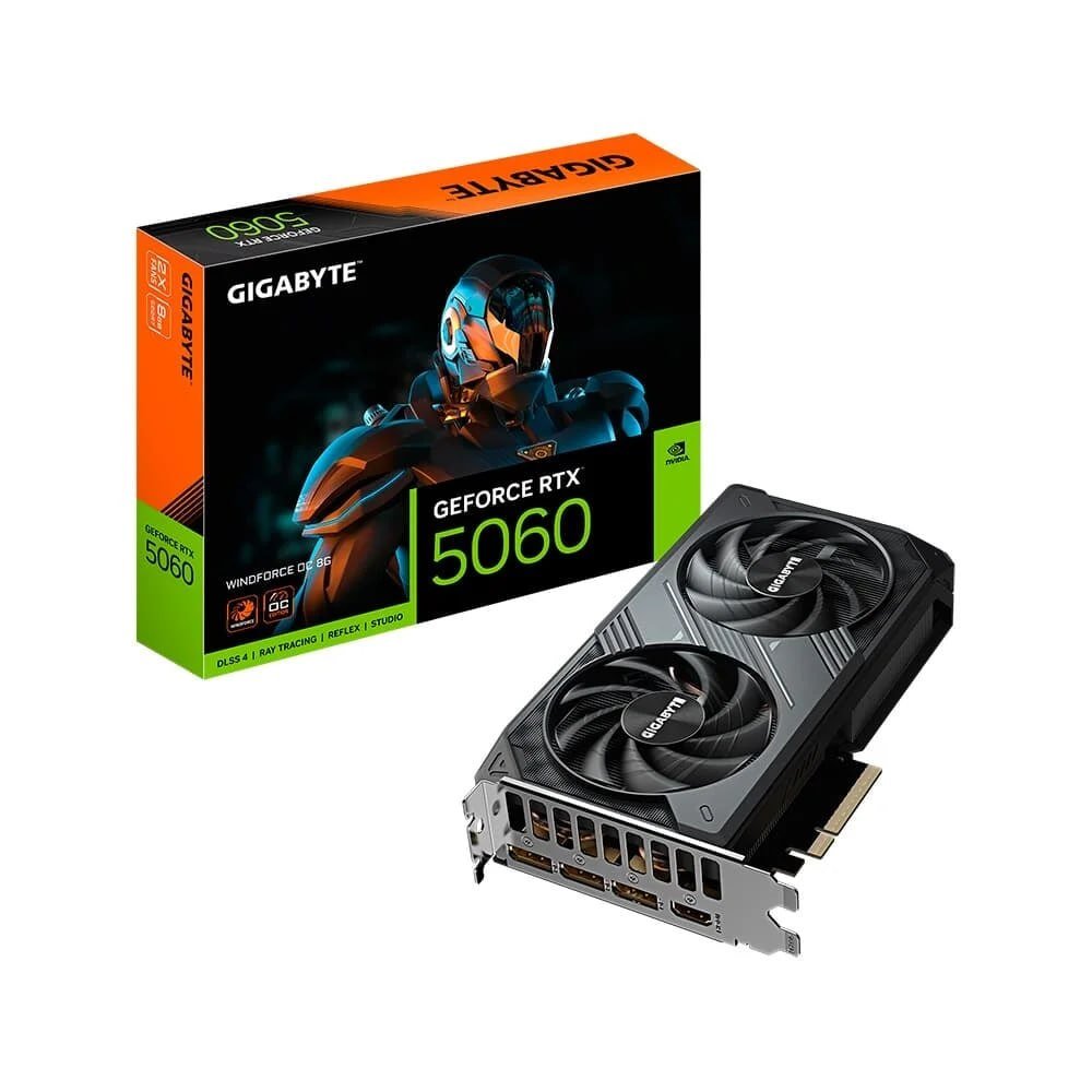 Placa de Vídeo Gigabyte RTX 5060 WINDFORCE OC 8G 🛒