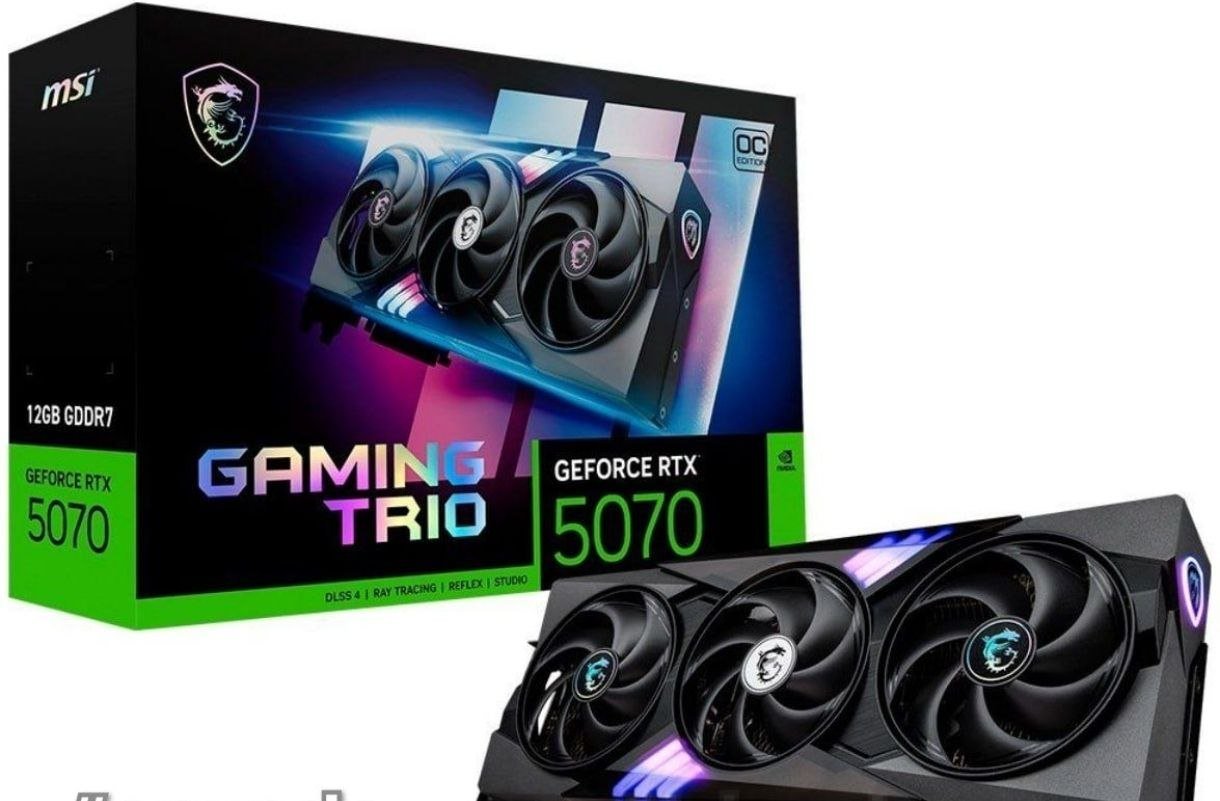 Placa de Vídeo MSI RTX 5070 Gaming Trio OC NVIDIA GeForce, 12GB GDDR7 🛒