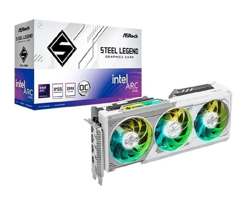 Placa de Vídeo ASRock Intel Arc B580 Steel Legend 12G OC 🛒