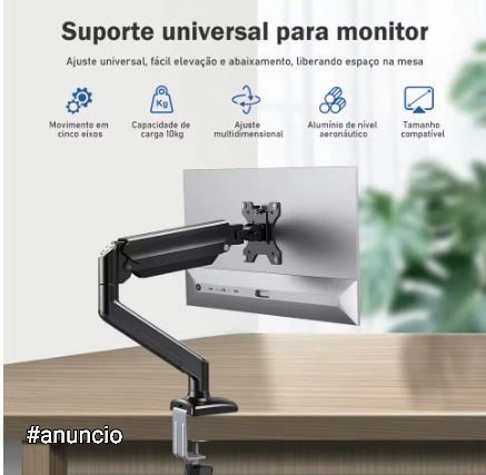 Braço Articulado para Monitor (Até 9Kg) 🛒