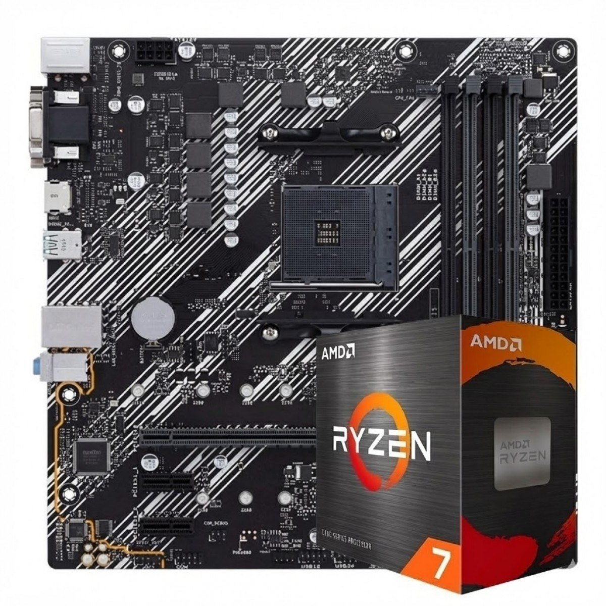 Kit Upgrade Ryzen 7 5700X + Placa Mãe Chipset A520 Maxsun 🛒
