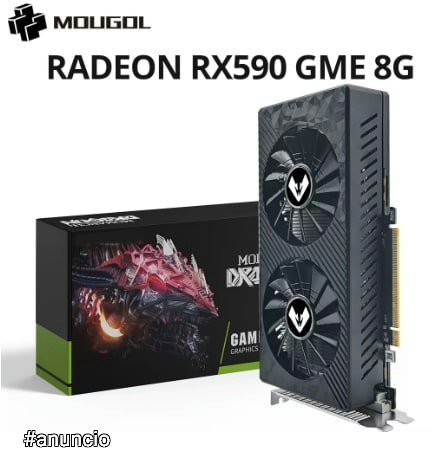 Placa de Vídeo MOUGOL AMD Radeon RX590 GME 8G GDDR5 🛒