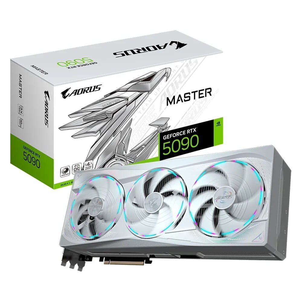 Placa de Vídeo RTX 5090 AORUS MASTER ICE 32G Gigabyte NVIDIA GeForce 🛒