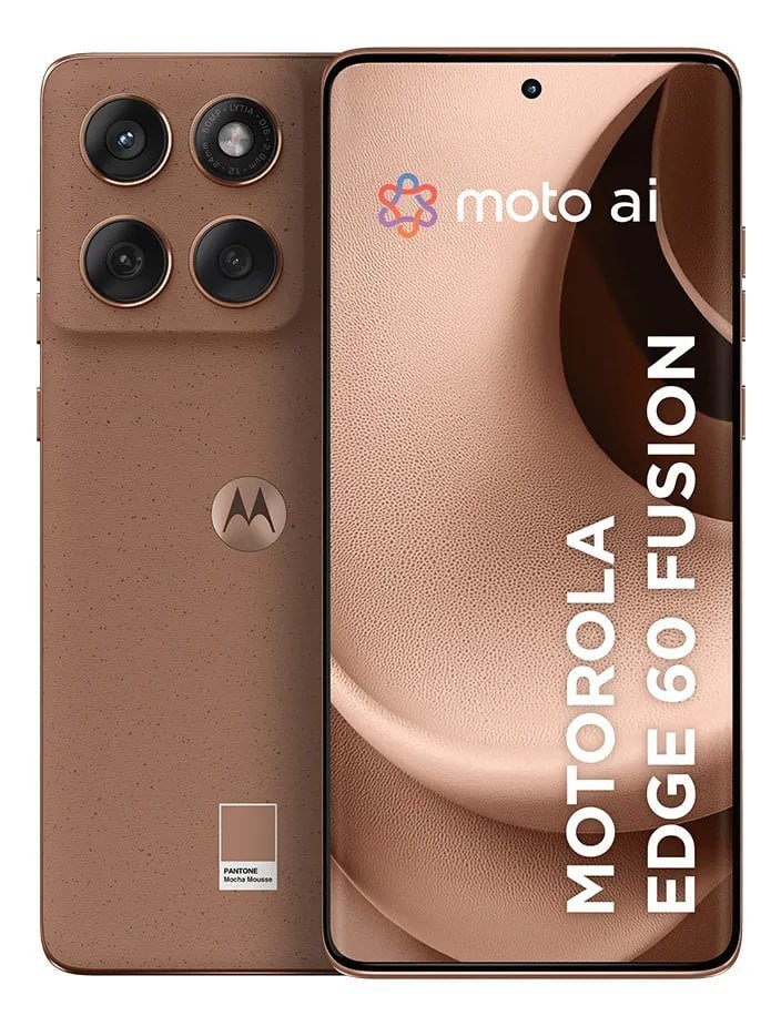 Smartphone Motorola Edge 60 Fusion 5G 256GB 24GB (8GB RAM+16GB Ram Boost) Tela Quad-Curve moto AI 50MP Sony Camera ultrarresistencia militar IP68 + IP69 Mocha Mousse 🛒