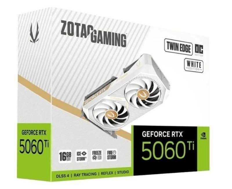 Placa de Vídeo Zotac RTX 5060 Ti 16gb Twin Edge Oc White 🛒