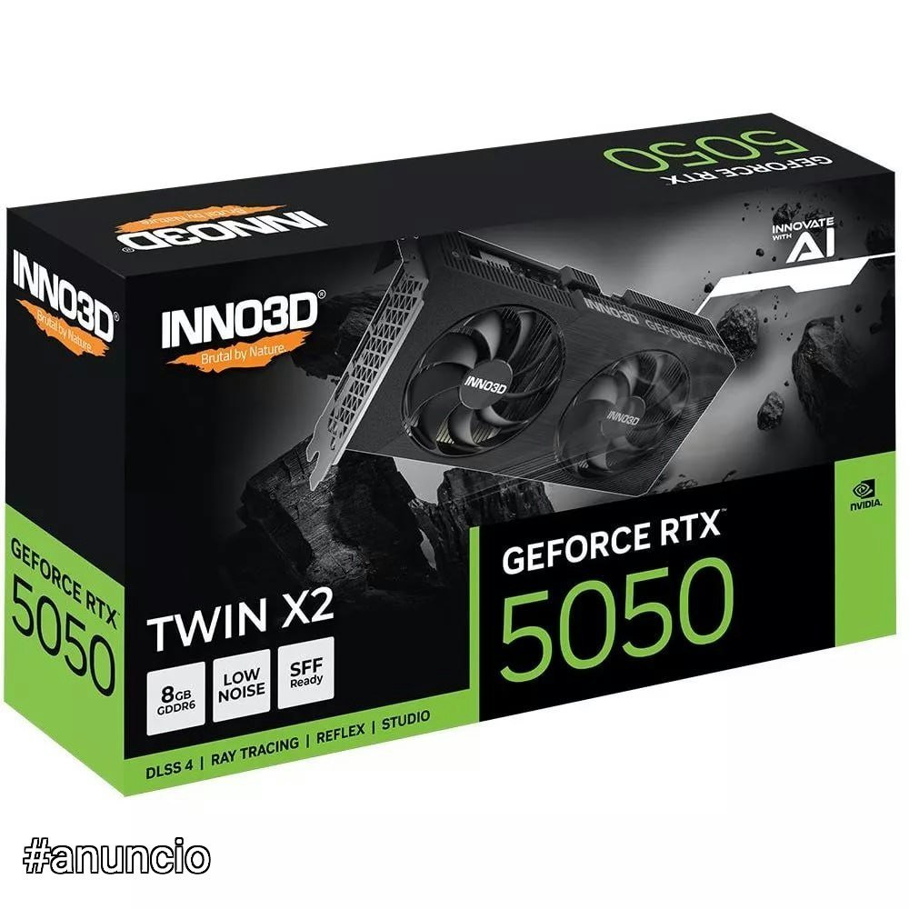 Placa de Vídeo NVIDIA GeForce INNO3D RTX 5050 8GB Twin X2 🛒