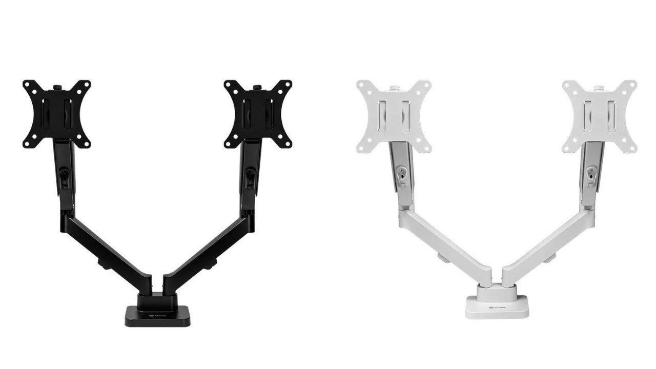 Suporte Articulado Para Dois Monitores Zinnia Nimbo 210, 13 Pol. a 32 Pol. Branco 🛒