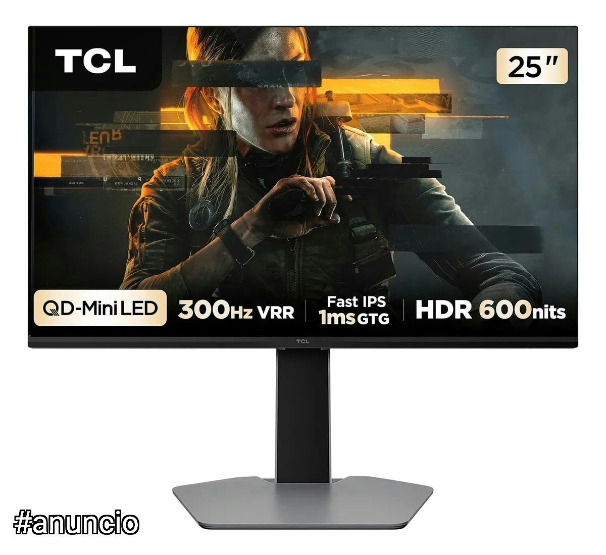 Monitor Gamer TCL 25 Polegadas QLED Mini LED Full HD G64 300Hz 1ms 🛒