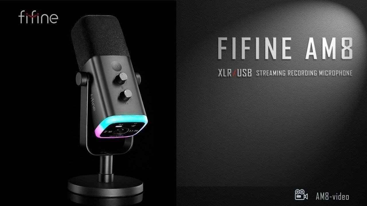 Microfone Dinâmico Gamer Fifine AM8 Ampligame 🛒