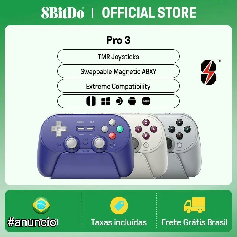 Controle 8BitDo Pro 3 Wireless 🎮