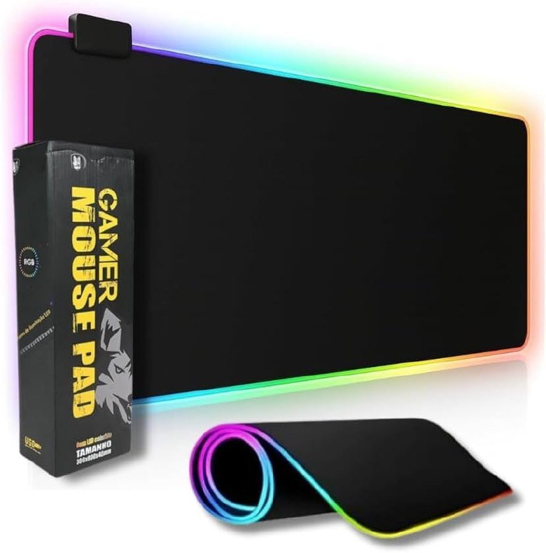 Mouse Pad Gamer RGB Extra Grande 80x30cm 🛒