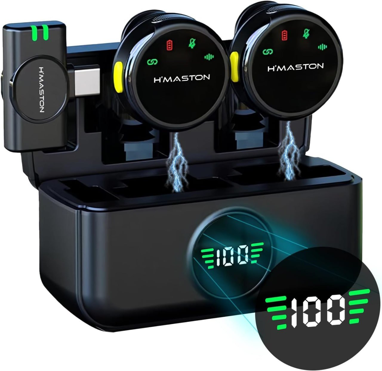 H’MASTON Microfone Lapela Professional 2 em 1 🛒