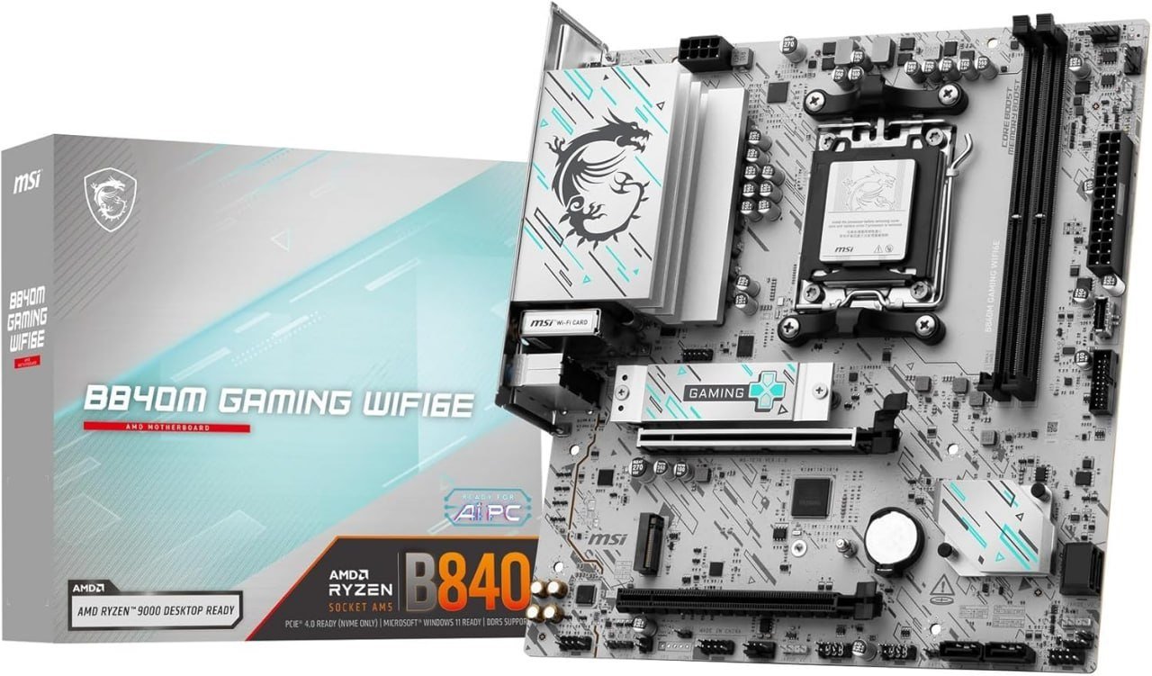 Placa Mãe MSI B840M GAMING WIFI6E AM5/2xDDR5 🛒