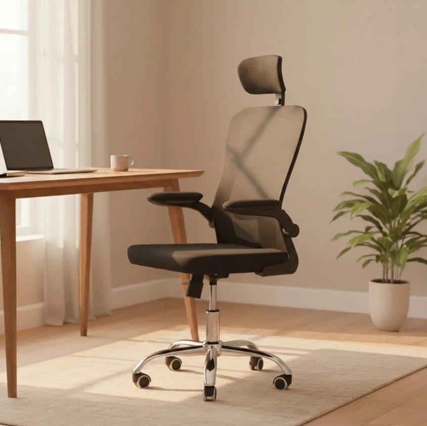 Cadeira Ergonomica de escritório Diretor com Encosto de Cabeça Flink Healer 🛒