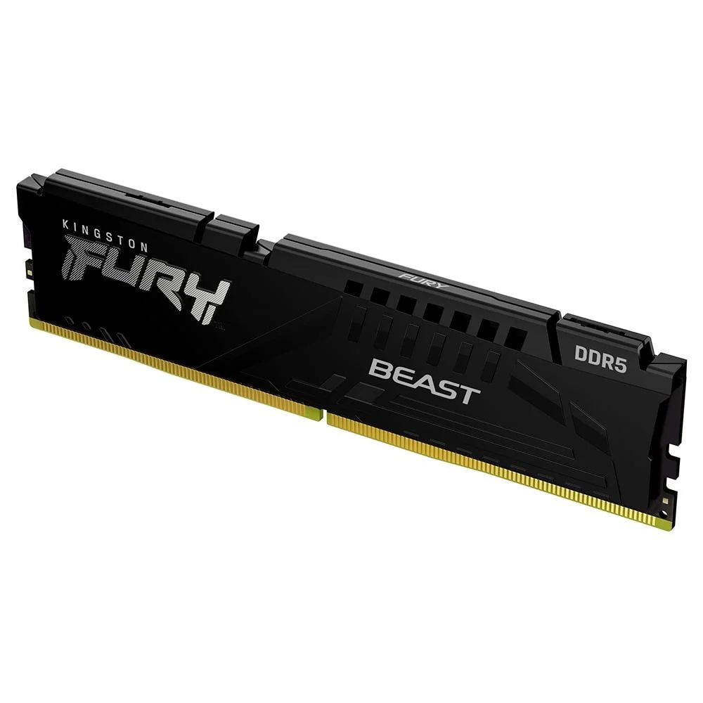 MEMÓRIA RAM KINGSTON FURY BEAST 16GB 5200MHZ DDR5 CL40 PRETA KF552C40BB-16 🛒