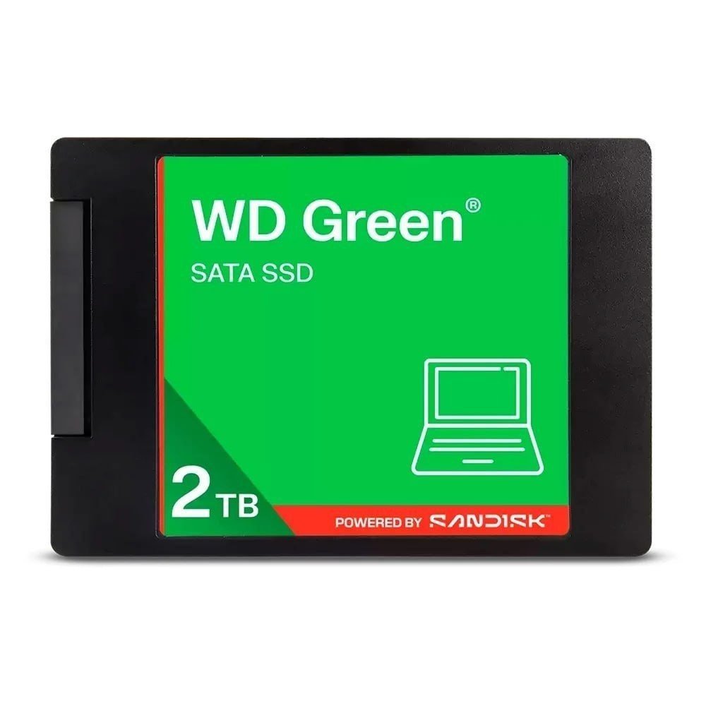 SSD WD Green SATA, 2TB, 2.5", Leitura: 545MB/s, Gravação: 460MB/s 🛒