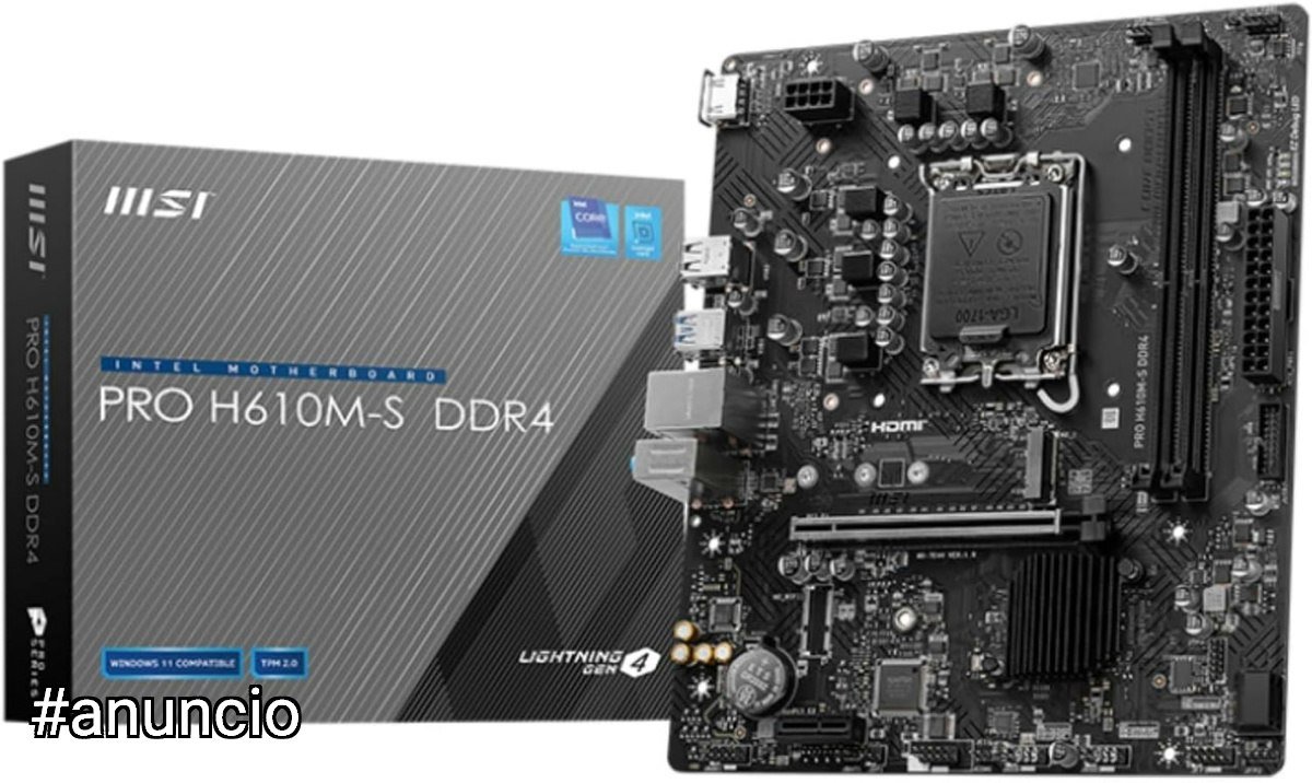 Placa Mãe MSI Intel (LGA1700) Micro ATX DDR4 - PRO H610M-S 🛒